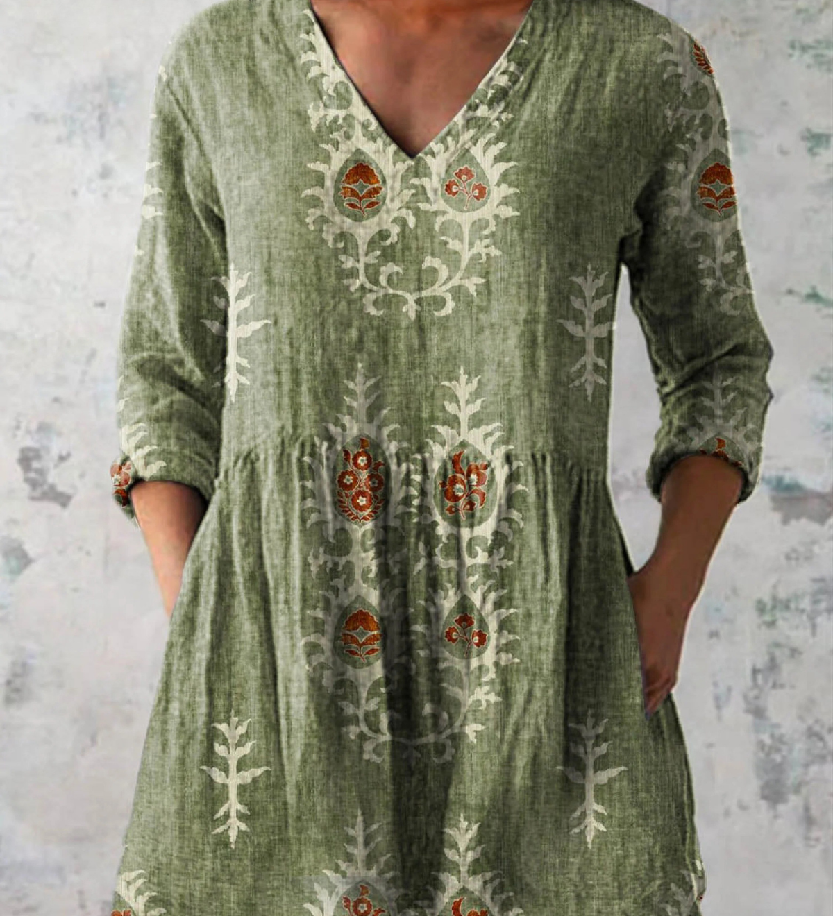 Blair | Lange Bluse mit ausdrucksstarkem Muster