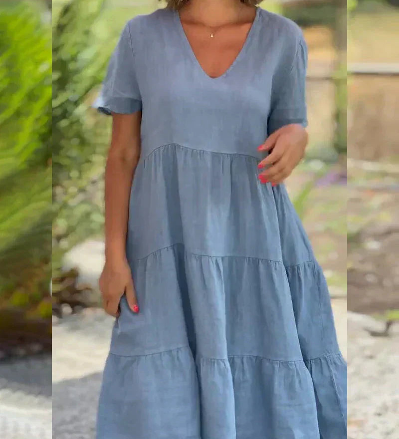 Bexley - Lässiges Sommerkleid mit V-Ausschnitt