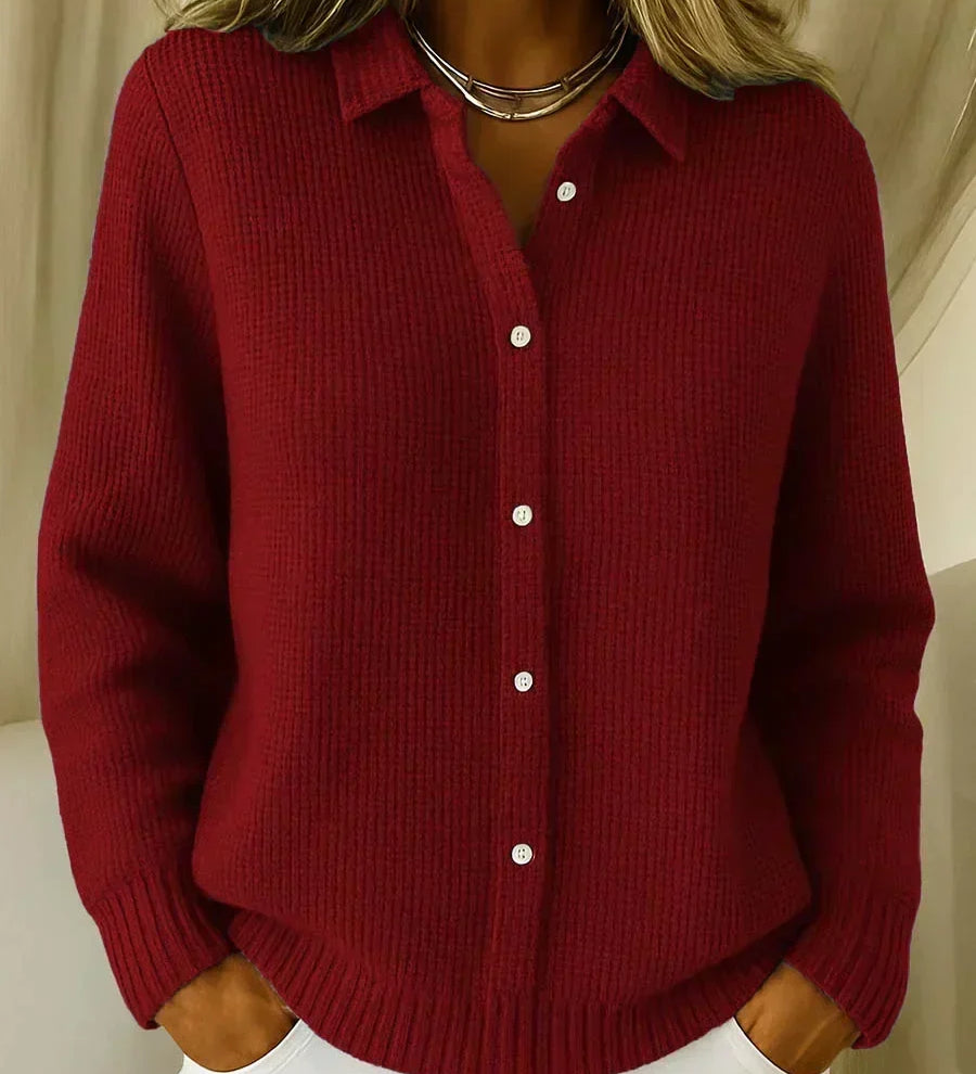 Hanni | Karierte Strickjacke mit Knöpfen