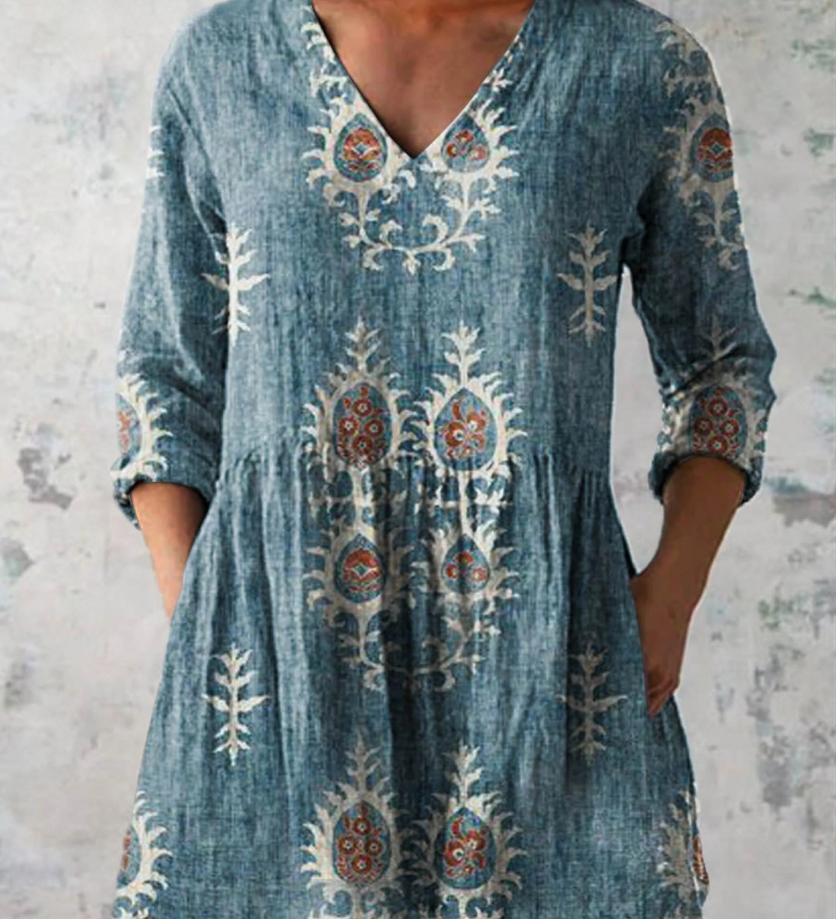 Blair | Lange Bluse mit ausdrucksstarkem Muster