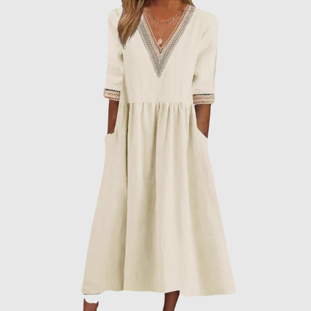 LIVIA | MIDILANGE SPITZENKLEID